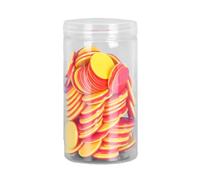 LIXSAZSE Patterning Family Counters With Bingo Counting Chips Children Develop Counting Skills In Fun And Enjoyable Way Learning Counters Disc Bingo Chip Discs, Red Yellow, 25mm