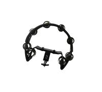 LIXSAZSE Percussion Accessories Features Hand Bell Rattle Guitar Ensemble Hi Hat Tambourine Metal Hand Cymbal Dance Accompaniment Foot Percussion Instrument Metal Bell Parts, black, 24.5x20x5cm