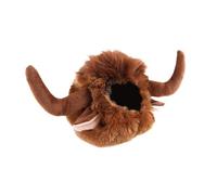 LIXSAZSE Pet Funny Ox Hat Cute Pet Hat With Adjustable Band Dogs Wig Outfit Soft Comfortable Warm Photo Prop Gift Halloween Funny Bull Costumes Prop Supplies