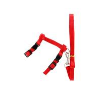 LIXSAZSE Pet Walking Leash Solid Color Adjustable Animal Collar Flexible Harness String Comfortable Safety Reusable Portable, Red