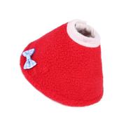 LIXSAZSE Pets Collar Anti-bite Cotton Neck Protective Recovery Circle Cloak Soft Collars Protector Comfortable Clothing , Red , S
