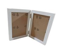 LIXSAZSE Photo Display Holder Tabletop Desk Bedroom Wooden Hinged Photo Frame 4x6 Double Collage For Room Decor Folding Picture Frame Living Room Birthday Gifts