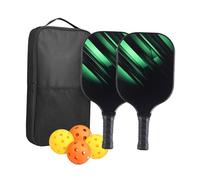 LIXSAZSE Pickleball Paddle Set For School Training Lightweight Fiberglass Racket Set Gift For Summer Fun Outdoor Games Outdoor Sports Games Fitness Racquets For Adults