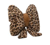 LIXSAZSE Pillow Leopard Print Pillow Bed Plush Flower Sofa Cushion Backrest Rabbits Fur Soft And Home Car, Leopard print bow