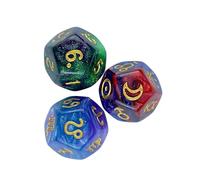 LIXSAZSE Polyhedral Astrology Dice D12 Board Game Props Constellation Dice Fun For Family Gatherings And Engaging Tabletop Adventures Constellation Astrology Role Play Game, Style A