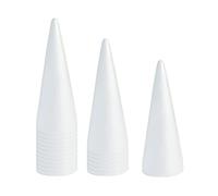 LIXSAZSE Polystyrene Forms For Crafts 16pcs White Foam Cones Addition To for Creative Homemade Holiday Decorations Polystyrene Forms For Crafts Crafting Cake Topper