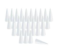 LIXSAZSE Polystyrene Forms For Crafts Crafting Cake Topper Inspiring Creative Projects With Durable Foam Cones For All Ages DIY Projects Handmade Gnomes Holiday Decorations, White, 150MM