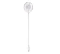 LIXSAZSE Portable Fan USB Fan 5V 1A Mini Cool Plug And Play Flexible Neck Laptop PC And Summer Easy To Carry And Store Portable USB Has NO On/off Switch, White, long