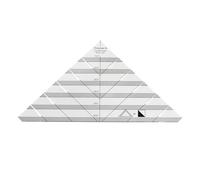 LIXSAZSE Premium Acrylic Cloth Ruler for DIY Sewing Triangle Quilt Ruler Precise and Durable