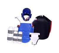 LIXSAZSE Professional Training Equipment For Adults Kids Martial Arts Skills With Taekwondo Protective Gear Set Thickened Adjustable Padded Taekwondo Chest Guard , Blue , S