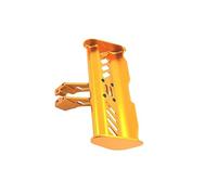 LIXSAZSE RC Tail Wing High Strength Aluminum Spoiler Tail Wing Improving Look And Performance Of Remote Control Cars RC Modified Bracket Aluminum, Gold, 11.38x5.75x5.6cm