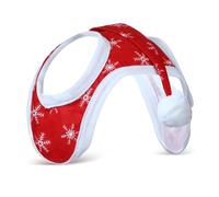 LIXSAZSE Red Snowflake Santa Style Costume For Horses Lightweight And Breathable Comfortable And Long-lasting Lightweight Santa Style Horse Head Cover Costume