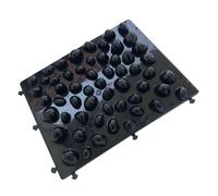 LIXSAZSE Relaxing Foot Massage Pad Pebble Massage Mat Senior Citizens And Office Workers Alike Acupressure Mat Cushion Environmental Foot Yoga, Black, 37x29.5x3.2cm