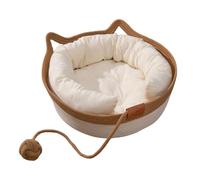 LIXSAZSE Scratch Resistant Cat Bed Durable And Eco-friendly Materials Linen Universal Cat Bed For All Seasons Vine Woven, With pill L