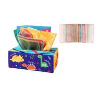 LIXSAZSE Sensory Development Tissue Box Play Paper Busy Pull Tissues Colorful Toys Engaging Children Kids Early Learning Dance Scarf Interactive Toys , 20 silk 3