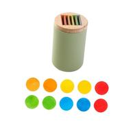 LIXSAZSE Shape Sorter Shape Sorting Cup Enhances Fine Motor Skills While Supporting Early Learning And Color Cognition Through Games Color Sorting Toy Wooden Activity Center, Style A