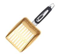 LIXSAZSE Sifter Scoop With Holder Designed For Easy And Efficient Cleaning Sifter Spacing Is Designed To Allow Only Clean Litter, Gold