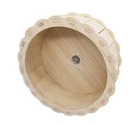 LIXSAZSE Silent Hamster Wheel Wooden Hamster Wheel Exercise Small Animals Dwarf Hamsters And Gerbils Such As Pet Running Wheels Stand Cage Accessories, Wood, 19x7.5cm