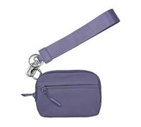LIXSAZSE Simplicity and Fashion Stay and Organized with Practical Wallet Nylon 6×3.6 Zippered Card Case with Id Window, pur ple