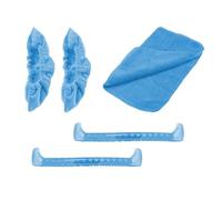 LIXSAZSE Skate Covers Include Hockey Skates Figure Skates Ice Blade Covers To Against Rust Long Lasting Performance Hockey Figure Ice Skating, Light Blue, 32cm