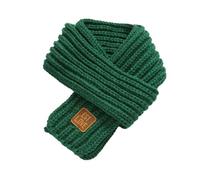 LIXSAZSE Small Baby Scarf Straight Thick Thread Knitting Newborn Scarves Good Elasticity Muffler Windproof Infant Neckerchief Christmas, Green