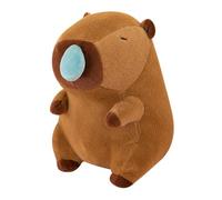 LIXSAZSE Snuggling Capybara Cuddly Stuffed Toy with Adorable Bedtime Stories and Room Décor Lifelike Capybara Doll with Nasal Discharge Snuggling Plush Animal Doll Cute Stuffed Cosplay, Brown, 45cm