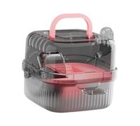 LIXSAZSE Spacious Versatile Hamster Cage With Transparent Lid Double Layer Portable Openable Top Easy To Clean Portable Large Hamster Habitat Spacious Versatile, pink