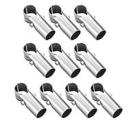 LIXSAZSE Stainless Steel Pipe Fitting Connector 25mm Multi Purpose Application in Connecting Round Pipes in Various Fields Pipe Coupling Fitting Connector Heavy Duty Silver, Silver, Two