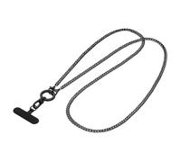 LIXSAZSE Stay Stylish And Secure Phone Lanyard Crossbody Hands-free Solution Cell Phone Lanyards For Women Metal Chain, Black