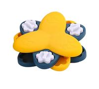 LIXSAZSE Stimulating Puzzle Feeder 3-Layer Dog Slow Food Toy Pet Brain Training Game, Yellow