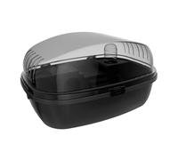 LIXSAZSE Sturdy Large Hamster Cage Features Open Skylight And Breathable Offering Spacious Area For Play And Interaction With Pets Large Hamster Cage Habitat Acrylic Portable, black, 35.5x27.5x20cm