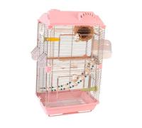 LIXSAZSE Sturdy Portable Pet House Bird Cage Open Featuring 360 Degree Transparent View For Enhanced Bird Observation And Well Being Sturdy Portable Pet House Feeder Waterer