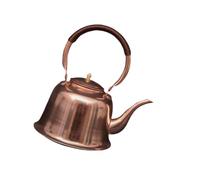 LIXSAZSE Stylish Copper Tea Kettle 1L Elegant Water Kettle Top Handle Wrapped Copper Teapot Compact Induction Stoves Pour Over Coffee Food Grade Home Kitchen