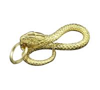 LIXSAZSE Stylish Handmade Pure Copper Snake Keychain Vintage Brass Animal Python Pendants Key Rings Charms Home Decor Usage Brass Crafting Key Chains Rings Beads Ornaments