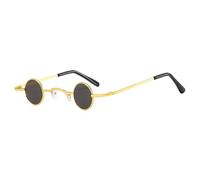 LIXSAZSE Stylish Sun Glasses Lightweight And Sturdy Wide Application Vintage Sunglasses PC Made With Good Gifts Not Easily Fading, Gold frame grey len