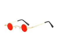 LIXSAZSE Stylish Sun Glasses Lightweight And Sturdy Wide Application Vintage Sunglasses PC Made With Good Gifts Not Easily Fading, Gold frame red len
