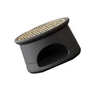 LIXSAZSE Stylish Teapot Warmer Holder Ceramic Tealight Holder for Hotels Set Accessories, Black