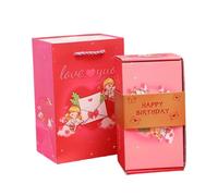 LIXSAZSE Surprise Loved Ones With These Customizable Christmas Money Gift Boxes Can Easily Customize Gift Boxes By Adding Own, pink, 16 cards