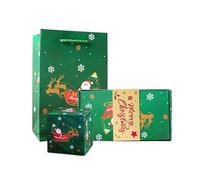 LIXSAZSE Surprise Loved Ones With These Customizable Christmas Money Gift Boxes Or Small Gifts Within Compartments Or Christmas, green, 16 cards