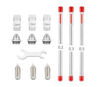 LIXSAZSE Swappable Airbrush Cleaning Nozzles Users Have Tools Handy Whenever Needed For Seamless Artistic Endeavors Airbrush Cleaner Spray Cleaning Set Accessory, 0.2-0.3-0.5mm