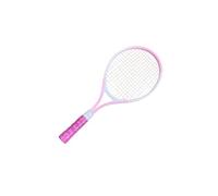 LIXSAZSE Tennis Racket With Enhanced Elastic Nylon Netting Fantastic For Beginner Player Indoor Outdoor Games Practice Everywhere Portable Tennis Racquet Training Equipment Tool, Pink