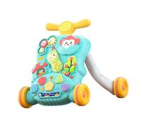 LIXSAZSE Thrilling Adventures Await with Push Along Walkers Sit and Stand Learning Walkers Creating Fun Environments for Learning Multifunction Steps Baby Push Sound Musics, Green, 38x38x38cm