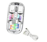 LIXSAZSE Transparent Rechargeable Mouse LED Lights Unique Highlights Style While Offering High Precision Performance 2.4G Mouse Home Desktop Handheld Ergonomic Mice