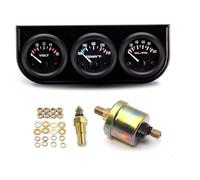LIXSAZSE Triple Gauge Kit With Water Temperature Oil Pressure And Voltmeter Which Means Gauges Are Oil Pressure Gauge Auto, A