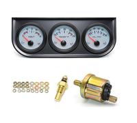 LIXSAZSE Triple Gauge Kit With Water Temperature Oil Pressure And Voltmeter Which Means Gauges Are Oil Pressure Gauge Auto, B
