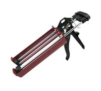 LIXSAZSE Triple Rod Driven for High Performance Dual-Component Caulking Gun Iron Dual Cartridge Caulk Gun with Comfort Grip