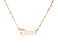 LIXSAZSE Twelve Zodiac Sign Word Friendship Necklace Creative Jewelry Chain Charm Pendant for Lover Festival Gifts Rose Gold, Pisces