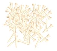 LIXSAZSE Unbreakable Wooden Golf Tees Bulk Golf Tee Holder Varnish Portable Training Tool Golfer Practice Sessions Outdoor Sports Practice Exercise Tool Golfer Gift, Wood color, 42mm