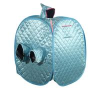 LIXSAZSE User Friendly Dual Zipper Sauna Room Tent Compact Enjoy Quick Relaxation Folding Steam Sauna Room Tent Fast Heating Portable Camp Steam with Hood Foldable Save Space, Blue