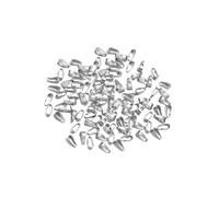LIXSAZSE Valued Pack Of 200pcs Adjustable Pinch Bails Clasp Connectors DIY Jewelry Making Projects With Pendants Bracelets Metal Jewelry Findings Components Supplies Chain, Silver, 2x6mm